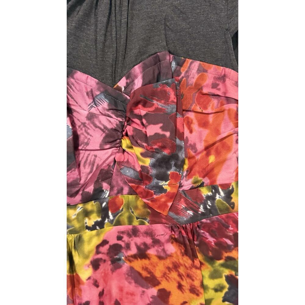 Trina Turk L.A Women's Mock Strapless Watercolor Dress Size 6 Wool / Silk 1716 - Picture 4 of 9